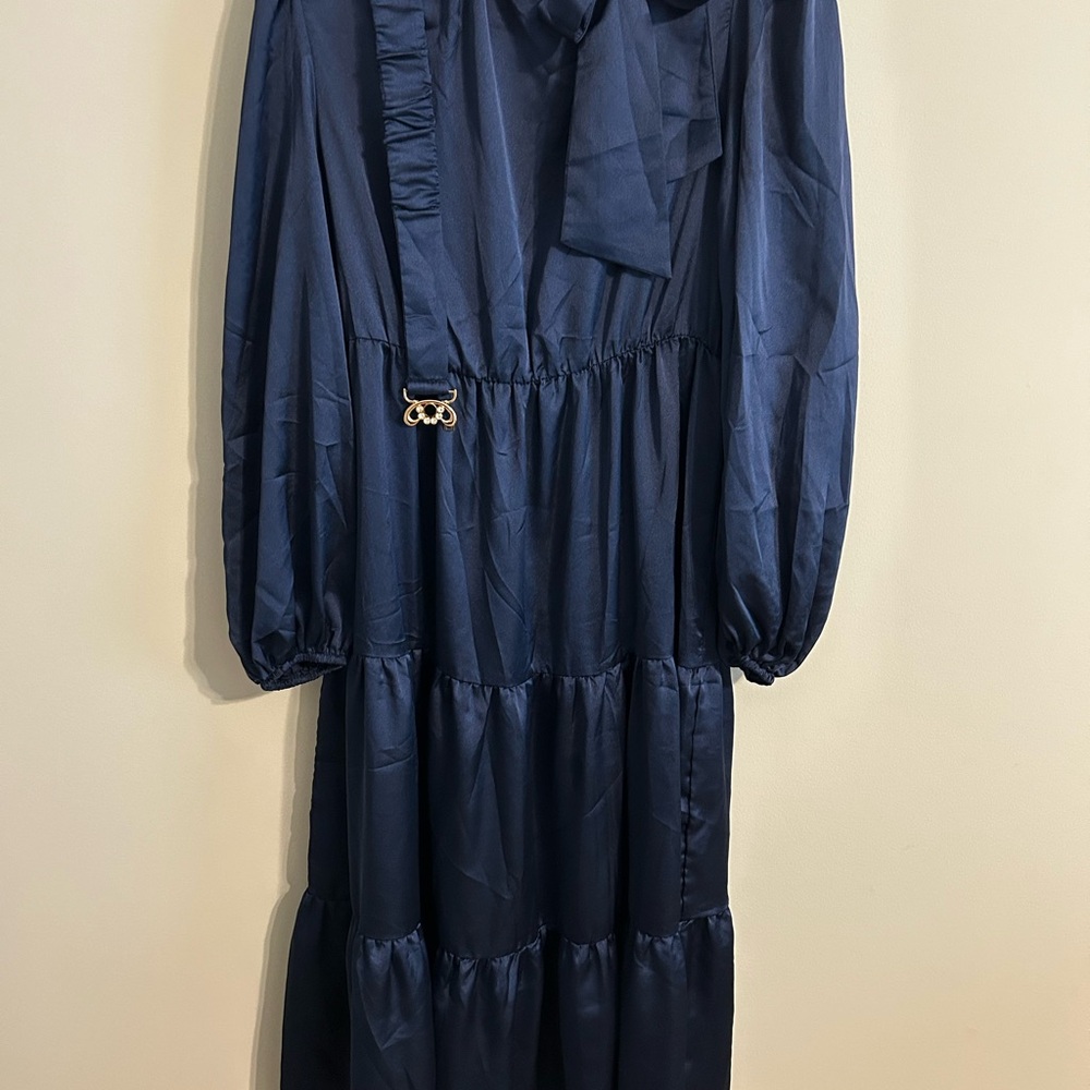 SHEIN Blue silk Dress